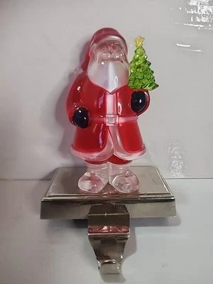 Vintage Christmas Lights Up Santa Clause Stocking Holder  - Image 1 of 4