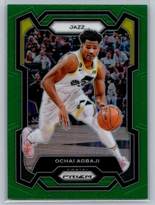 2023-24 Panini Prizm #92 Ochai Agbaji Green Prizm Utah Jazz - Image 1 of 2