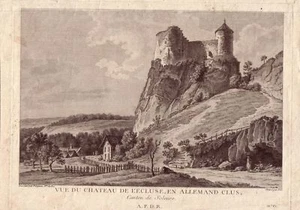 Klus Solothurn Schweiz Chateau Perignon Orig. Kupferst 1770  - Bild 1 von 1