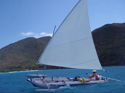 SAILBOATSTOGO Sail for Super Snark, Sea Snark, canoe, etc. All White .