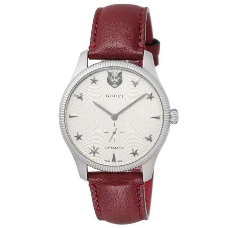 Gucci YA126346 G-timeless 40mm Men's Red Leather Watch
