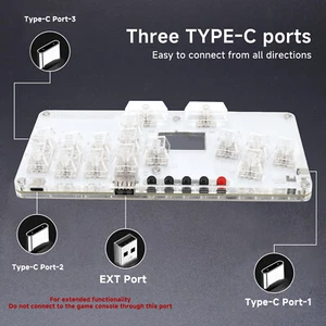 MustFun Hitbox Mini Stickless Controller Suitable For PC/PS3/PS4/Switch White S2 - Picture 1 of 20