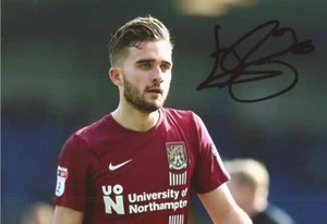 NORTHAMPTON: JACK BRIDGE SIGNED 6x4 ACTION PHOTO + COA - Bild 1 von 1