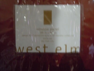  WEST ELM 100% Silk Window Panel 48x84 Deeper 4.25" Pocket - Image 1 of 4
