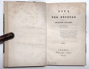 Vita di Ugo Foscolo scritta da Giuseppe Pecchio 3° edizione Lugano 1841 - Imagen 1 de 15