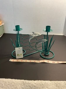 2 candelabros ligeros delfines marsopas Dennis East 2000 - Imagen 1 de 16