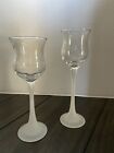 Set Of 2 Partylite Iced Crystal Votive Tealight Candle Holder