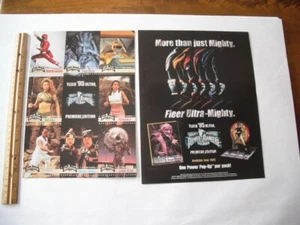 1995 FLEER ULTRA POWER RANGERS DEALER ADVERTISING SELL SHEET & PROMO CARD UNCUT - Picture 1 of 6