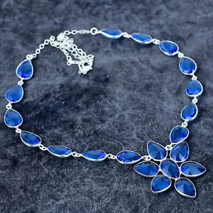 Tanzanite Gemstone 925 Sterling Silver Women Jewelry Necklace For Her-18 " - Picture 1 of 5