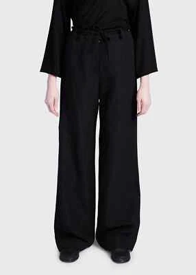 New $1290 The Row Dandy Silk & Linen-Blend Wide Leg Pants in Black sz 6/M - Image 1 of 4