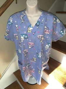 VET Scrubs Nurse Dalmatian Poodle Westhighland Terrier Mutt Dog Puppy S ❤️tb37 - Picture 1 of 7