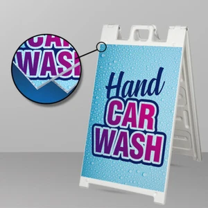 Hand Car Wash Custom A Frame Signicade Sign, Sidewalk Sign, Sandwich Board - Picture 1 of 13