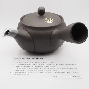 Japanese Teapot Kyusu Tokoname Ware 'Dark Gray Ceramesh' 330ml Japan-Made NEW - Picture 1 of 13