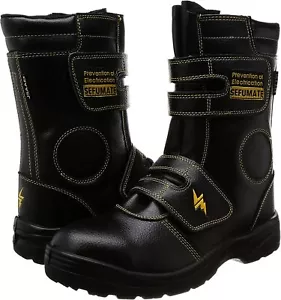Japanese Fuji Boots Ninja Safety Work Antistatic Shoes High Cut 9989 Black Japan - Picture 1 of 4