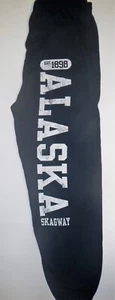MV Sport Navy Skagway Alaska Drawstring Fleece Sweat Pants Size XL - Picture 1 of 1