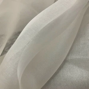 Tela de organza 100 % seda 5,5 mamá ~ por metro x 45"" de ancho ~ blanco sin teñir - Imagen 1 de 6