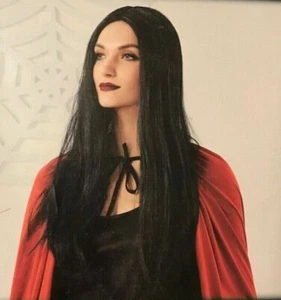 Happy Halloween dunkle Figur Perücke tiefschwarz OSFM neu - Bild 1 von 2