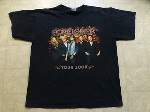 Foreigner 2008 Tour Large 100% Cotton Concert Tee Shirt T-Shirt - Picture 1 of 5