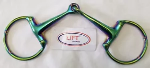 Rainbow Multi Color EGG BUTT Loose Ring Snaffle Horse Bit Stainless Steel Tack - Picture 1 of 4