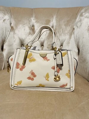 Mini Bandolera Bolso de Mano Coach Estampado Mariposa Dreamer 21 Tiza 69627 Nuevo Foto 1 de 4