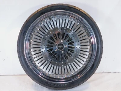 Harley Davidson EVO Touring Electra Glide Chrome Laced Front Wheel Rim & Tire - Image 1 of 4