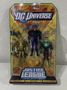 Justice League Unlimited 3-Pack GOLDFACE EVIL STAR KYLE RAYNER Figure Set New! - Picture 1 of 7