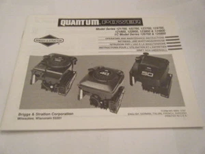 BRIGGS AND STRATTON NEW QUANTUM POWER MANUAL (SEE DESCRIPTION FOR MODELS) - Picture 1 of 1