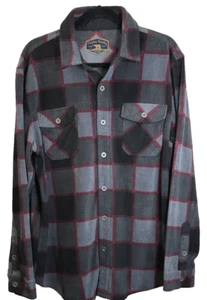 Freedom Foundry Hemd Herren Gr. Large kariert Plüsch Fleece Knopfleiste Brusttasche - Bild 1 von 14