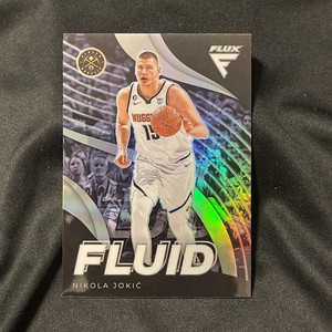 🔥 Nikola Jokic 2022-23 Flux Fluid Insert Silver Prizm! Denver Nuggets 🔥