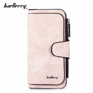 Women's Long Clutch Bifold Leather Wallet Card Holder Phone Purse Handbag Gifts - Picture 1 of 7