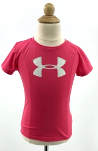 Under Armour Girls Top Size 6 Heatgear Loose Fit Pink - Picture 1 of 9