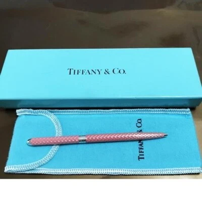Tiffany Co. Tiffany Rosa Plata Laca Cartera Bolígrafo Rotativo Damas Usado Foto 1 de 4