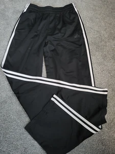Boy's Adidas 3 Stripe Black White Stretch Waist Track Pants Size XL 16-18 - Picture 1 of 4