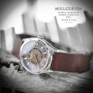 Müller & Son 21mm Brown Wickett & Craig correa de reloj de cuero para Oris ~ Hecho a medida - Imagen 1 de 7