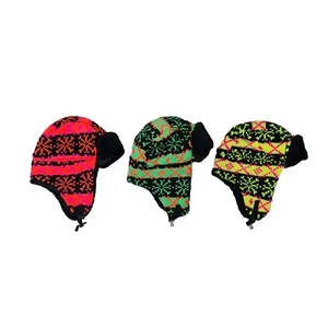 Adulto Unisex Fluorescente Ruso Invierno Desgaste Cálido Tejido Trampero Sombrero de Esquí - Imagen 1 de 4