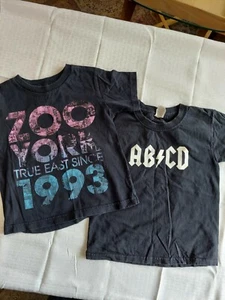 ACDC & ZooYork T shirts Boys Sz 5 Grahic Black Shirts Rock N Roll Shortsleeve  - Picture 1 of 5