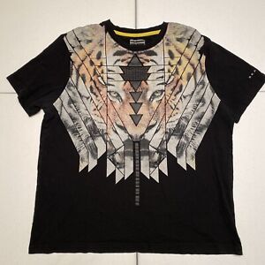 Sean John Men's XL Shirt Black Tiger Graphic Cotton Casual