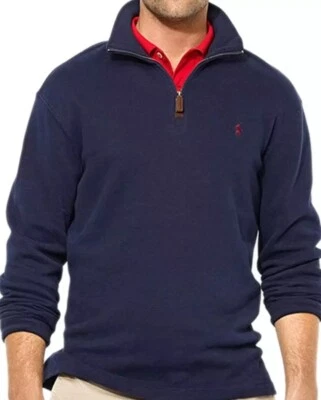 Polo Ralph Lauren Quarter Zip Jumper Sweater Sweatshirt Pullover NAVY New Medium - Image 1 of 4