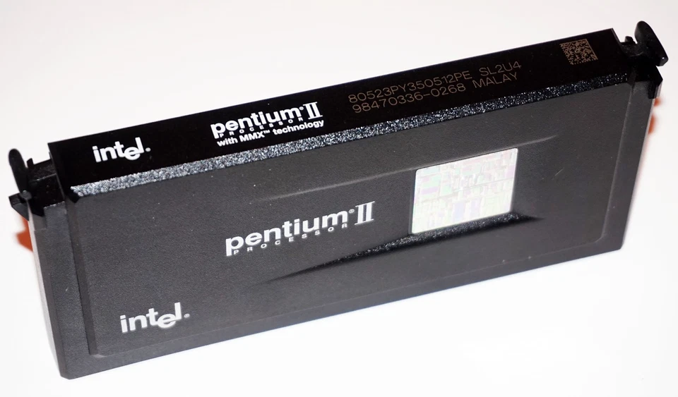 🔥🔥🔥 Intel Pentium II MMX 350 MHz SL2U4 FSB 100 MHz L2 512KB SLOT 1 - Immagine 1 di 3