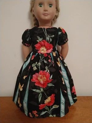 Vestido de muñeca hecho a mano flores de 18 pulgadas apto para todos muñeca de 18" con ropa interior y sombrero Foto 1 de 4