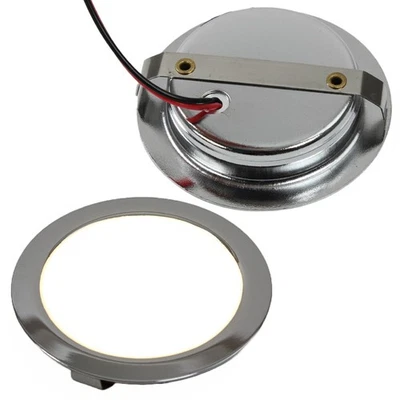 12 Volt LED Recessed Downlight Caravan Motorhome Caravan Boat Chrome - Image 1 of 4