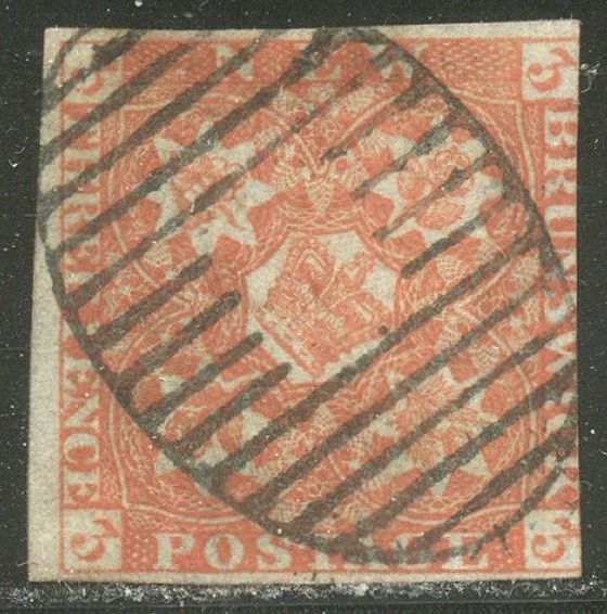 NEW BRUNSWICK #1 Used - 1851 3c Red ($500) - Image 1 of 1