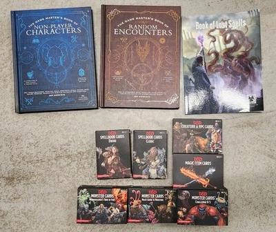 Lote de cartas de libro de hechizos Dungeons & Dragons - WotC - DnD - Game Master Books Foto 1 de 4