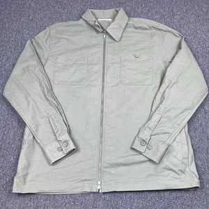 Folk Jacket Mens Size 5 Green Full Zip Blouson Shaket Overshirt Utility Chore - Picture 1 of 12