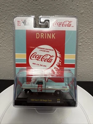 m2 Coca Cola 1969 Ford F-100 Ranger Truck Blue - Image 1 of 2