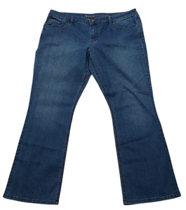 Pantalones de mezclilla Natural Reflections lavado medio corte bootcut tiro medio para mujer talla 18 - Imagen 1 de 6
