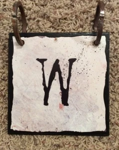 Words To Live By Sherri Ohler Letter W Alphabet Tile 6" - Demdaco - Wall Decor - Picture 1 of 4