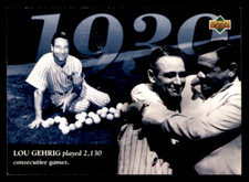 1994 Upper Deck All-Time Heroes Lou Gehrig    ATH #112 New York Yankees