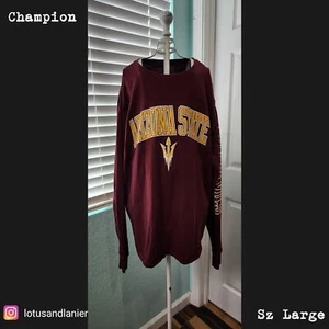 Champion Arizona Sun Devils Long Sleeve T-Shirt Sz Large - Picture 1 of 5