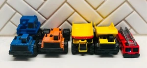 TONKA Maisto Diecast Lot of 5 Vehicles Construction, Dump Truck & Firetruck VTG - Picture 1 of 8